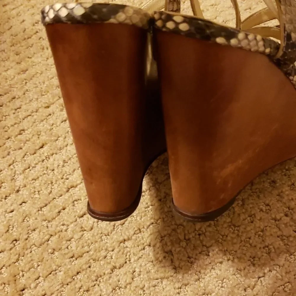 Alexandre Birman snake pattern wedg…‎